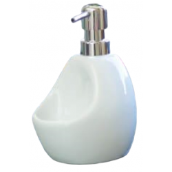 MINI dozownik ceramiczny do mydła lub płynu do naczyń biały lakierowany.